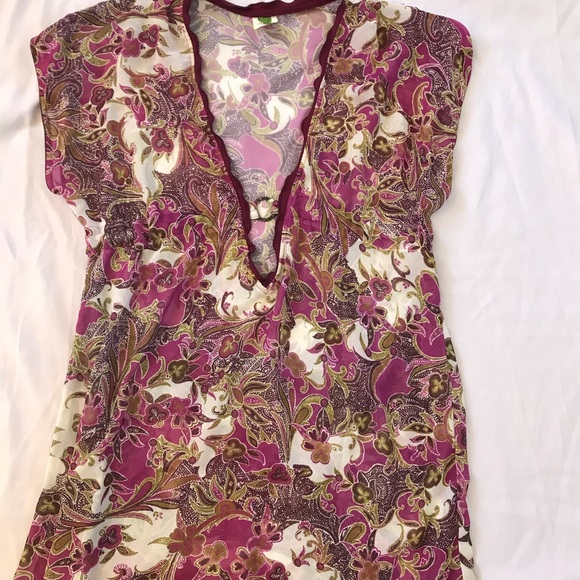 BECCA Other - BECCA Gorgeous swim coverup tie back, great colors Size Med-Lg